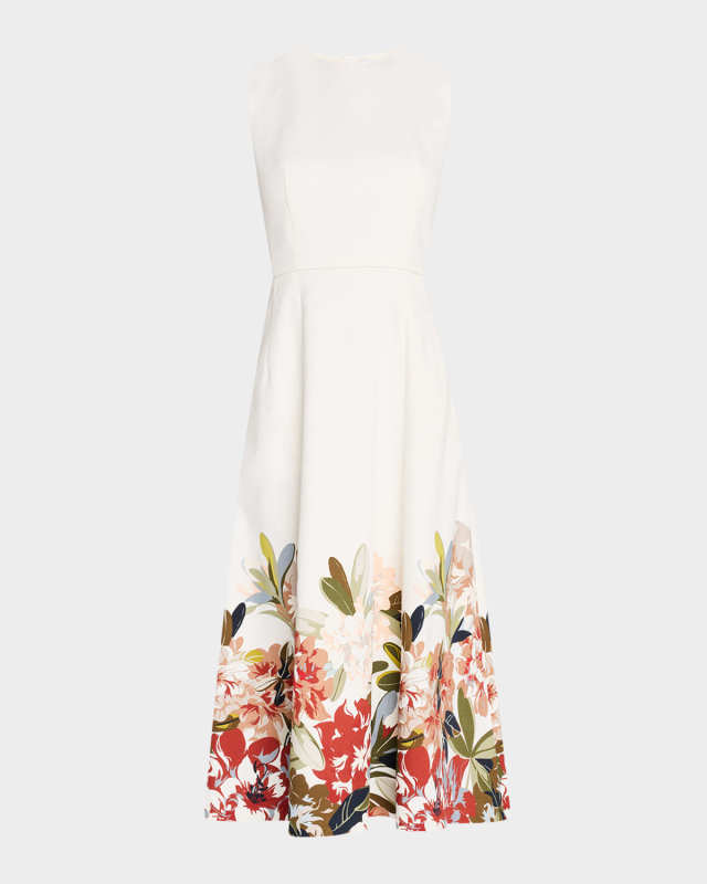 Eloise Floral Print Cotton Twill Dress